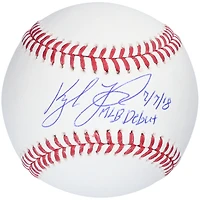 Baseball autographié par Kyle Tucker des Astros de Houston avec l'inscription « MLB Debut 7-7-18 »