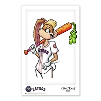 Affiche imprimée Looney Tunes de Lola Bunny Houston Astros 11" x 17"