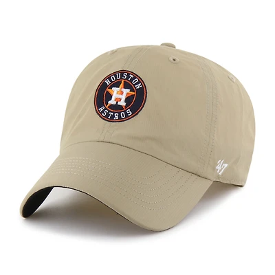 Men's '47  Khaki Houston Astros Performance Clean Up Adjustable Hat