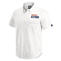 Men's Darius Rucker Collection by Fanatics  Cream Houston Astros Printed Button-Down Shirt