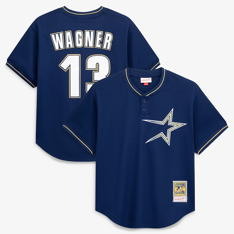 Men's Mitchell & Ness Billy Wagner Navy Houston Astros Authentic Batting Practice Jersey