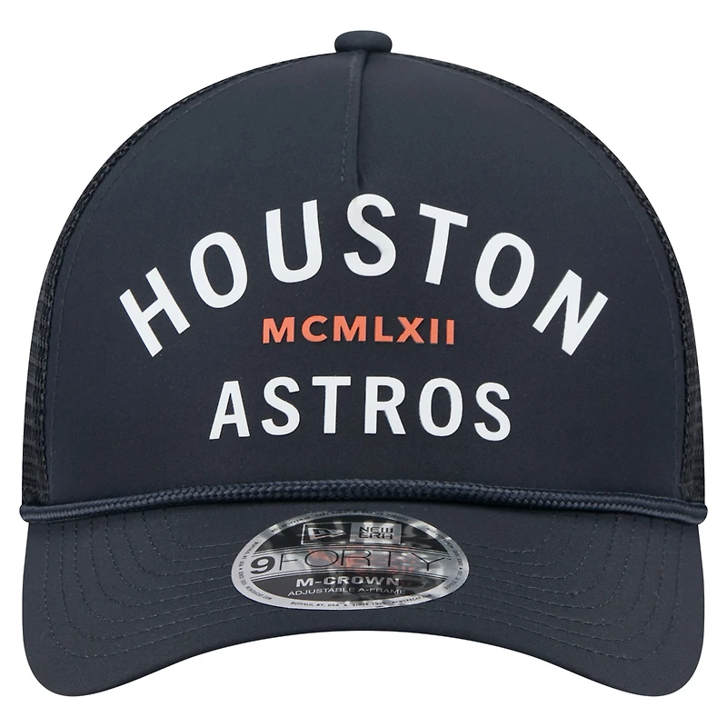 Men's New Era  Navy Houston Astros Minimalist 9FORTY A-Frame Adjustable Hat