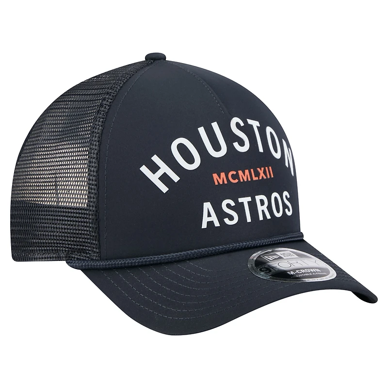 Men's New Era  Navy Houston Astros Minimalist 9FORTY A-Frame Adjustable Hat