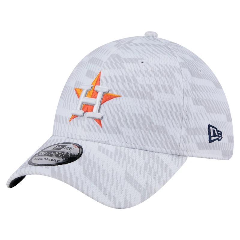 Casquette extensible New Era blanche Houston Astros Graded 39THIRTY pour homme