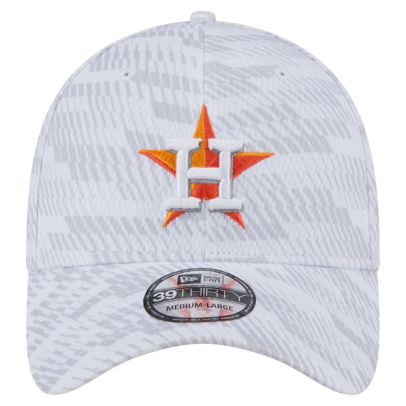 Casquette extensible New Era blanche Houston Astros Graded 39THIRTY pour homme