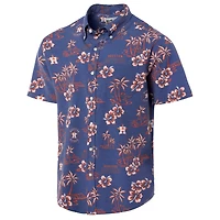 Haut boutonné Kekai Performance pour homme Reyn Spooner bleu marine des Houston Astros
