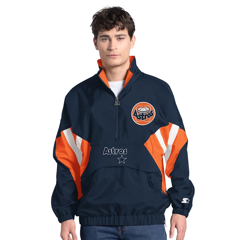 Pull demi-zippé Cooperstown Chief des Astros de Houston pour homme, bleu marine