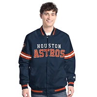 Veste universitaire à boutons-pression Starter pour homme Houston Astros Scout Navy