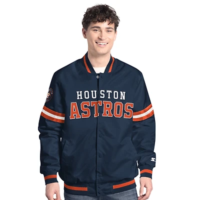 Veste universitaire à boutons-pression Starter pour homme Houston Astros Scout Navy