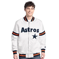 Men's Starter  White Houston Astros Cooperstown Scout Full-Snap Varsity Jacket