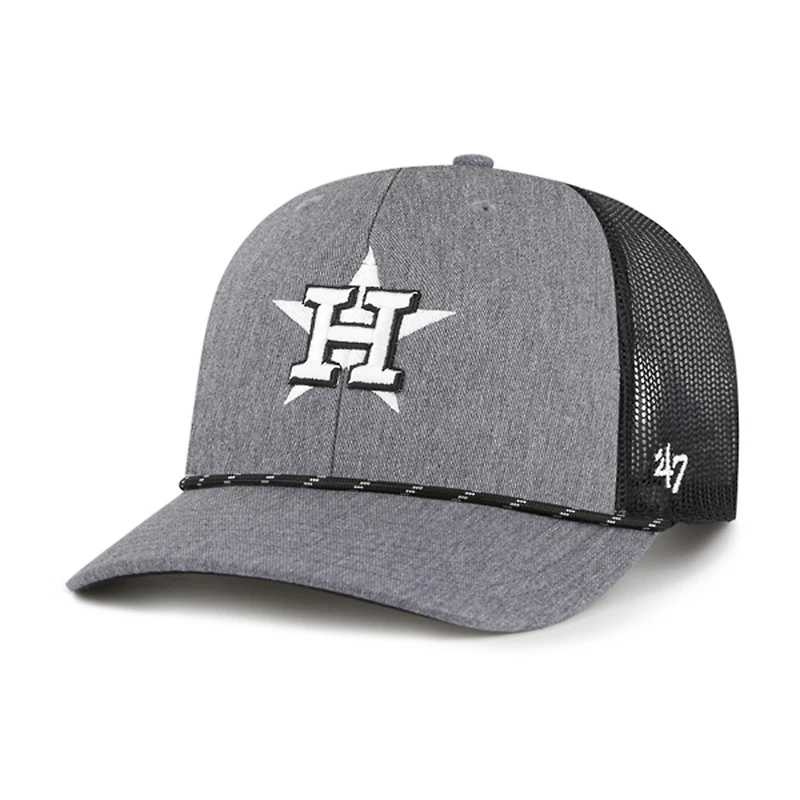 Casquette ajustable en corde de carbone des Astros de Houston, couleur anthracite, pour homme, modèle 47