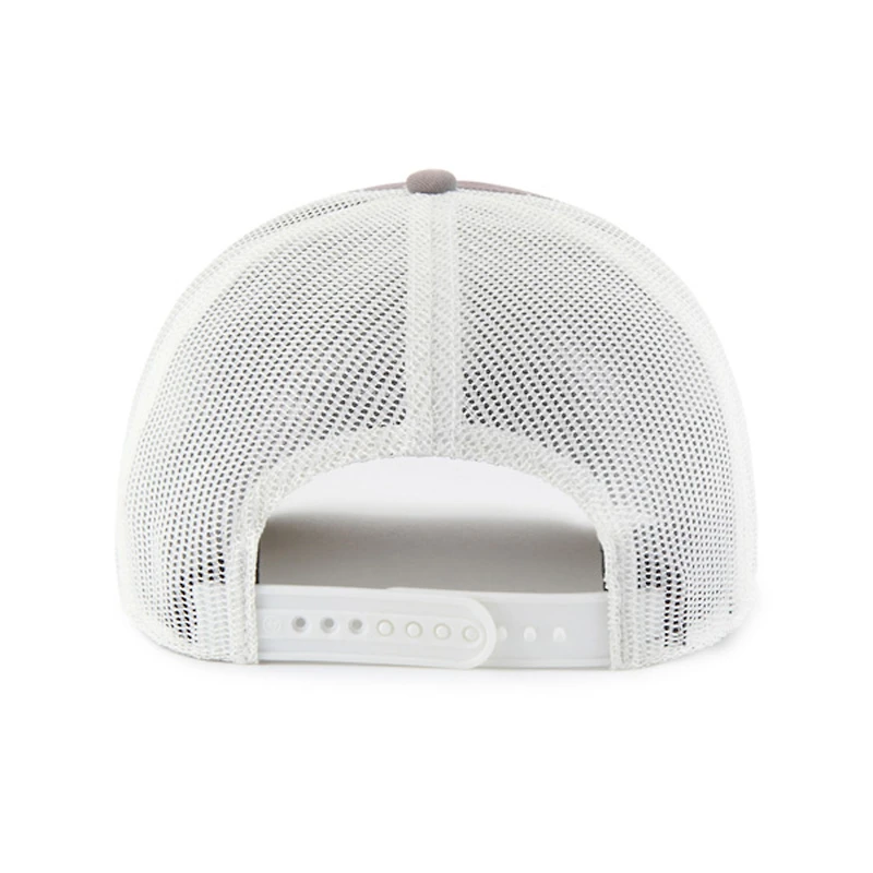 Men's '47 Gray/White Houston Astros Tide Sweep Rope Trucker Adjustable Hat