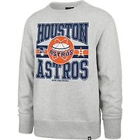Men's '47  Gray Houston Astros Letters Headline Pullover Sweatshirt