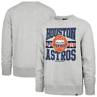 Men's '47  Gray Houston Astros Letters Headline Pullover Sweatshirt