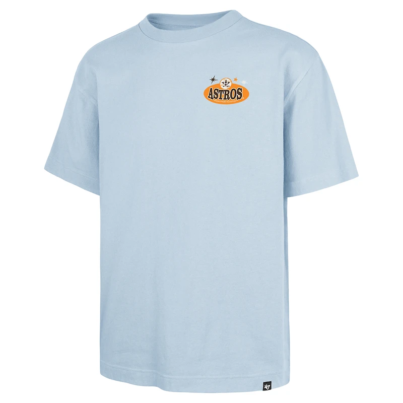 Men's '47 Light Blue Houston Astros Ice Cream Parlor Foundation T-Shirt