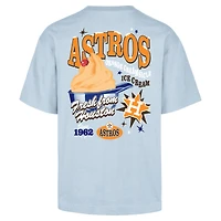 Men's '47 Light Blue Houston Astros Ice Cream Parlor Foundation T-Shirt