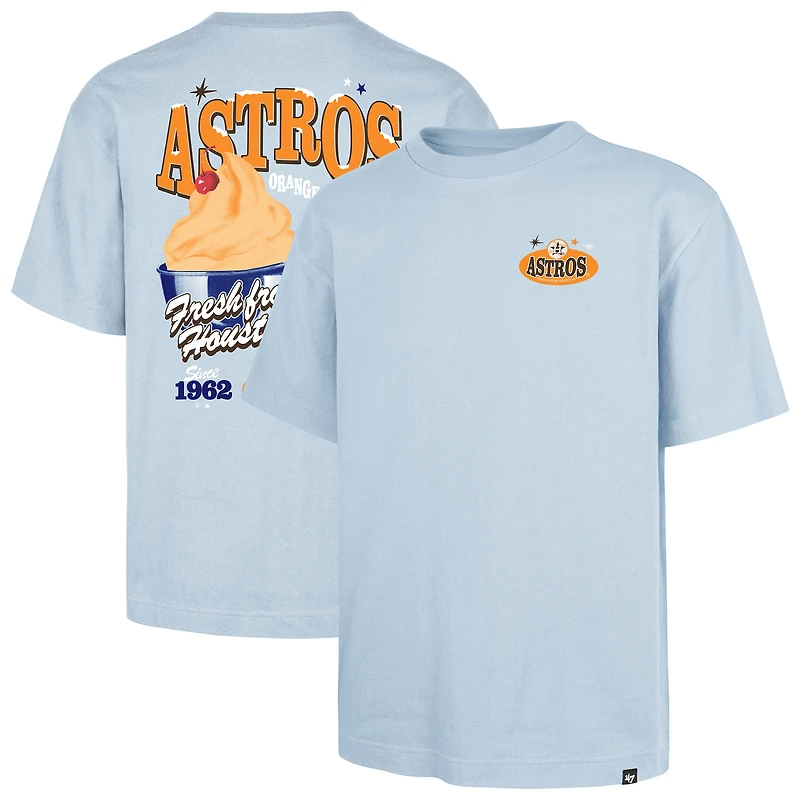 Men's '47 Light Blue Houston Astros Ice Cream Parlor Foundation T-Shirt