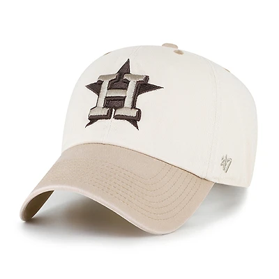 Casquette ajustable Houston Astros Neutral Terrain Clean Up pour homme, coloris naturel/beige, modèle 47
