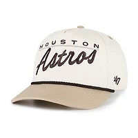 Casquette ajustable Houston Astros « 47 Natural/Beige » pour homme, modèle « Hitch Rope », couleur neutre/beige.