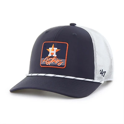 Casquette de camionneur ajustable à rayures bleu marine/blanc '47 des Astros de Houston pour homme