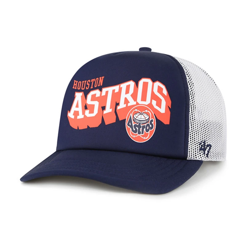 Casquette snapback Meander Foam Trucker bleu marine '47 des Astros de Houston pour homme