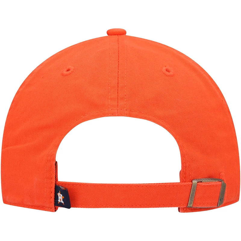 Casquette réglable '47 Orange Houston Astros Team Clean Up pour homme