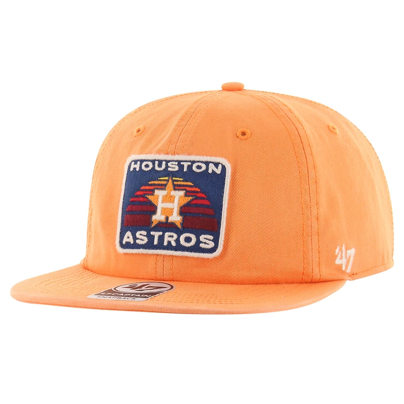 Men's '47 Orange Houston Astros Cypress Captain Snapback Hat