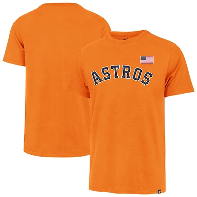 Men's '47  Orange Houston Astros Heritage U.S. Flag T-Shirt