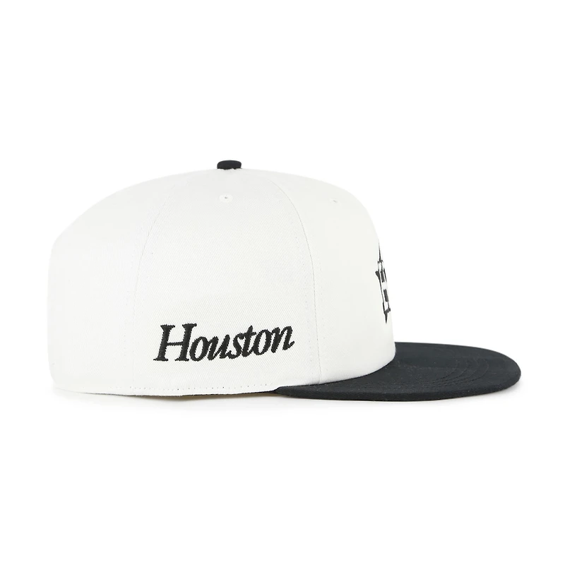 Men's '47 White/Black Houston Astros Foundation Captain Snapback Hat