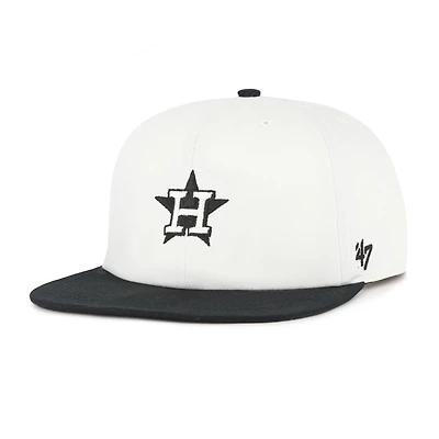 Casquette snapback blanche/noire « 47 » pour homme des Houston Astros Foundation