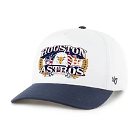 Men's '47 White/Navy Houston Astros Americana Eagle Hitch Adjustable Hat