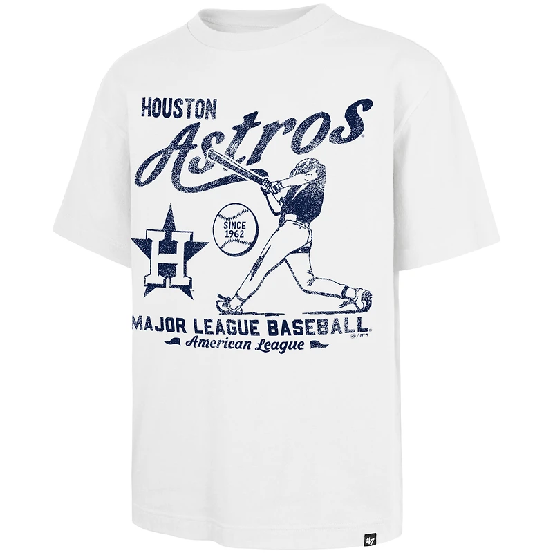 T-shirt blanc « 47 » pour homme, motif régional des Astros de Houston