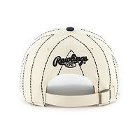 Men's '47 x Rawlings Natural/Navy Houston Astros Pinstripe Clean Up Adjustable Hat