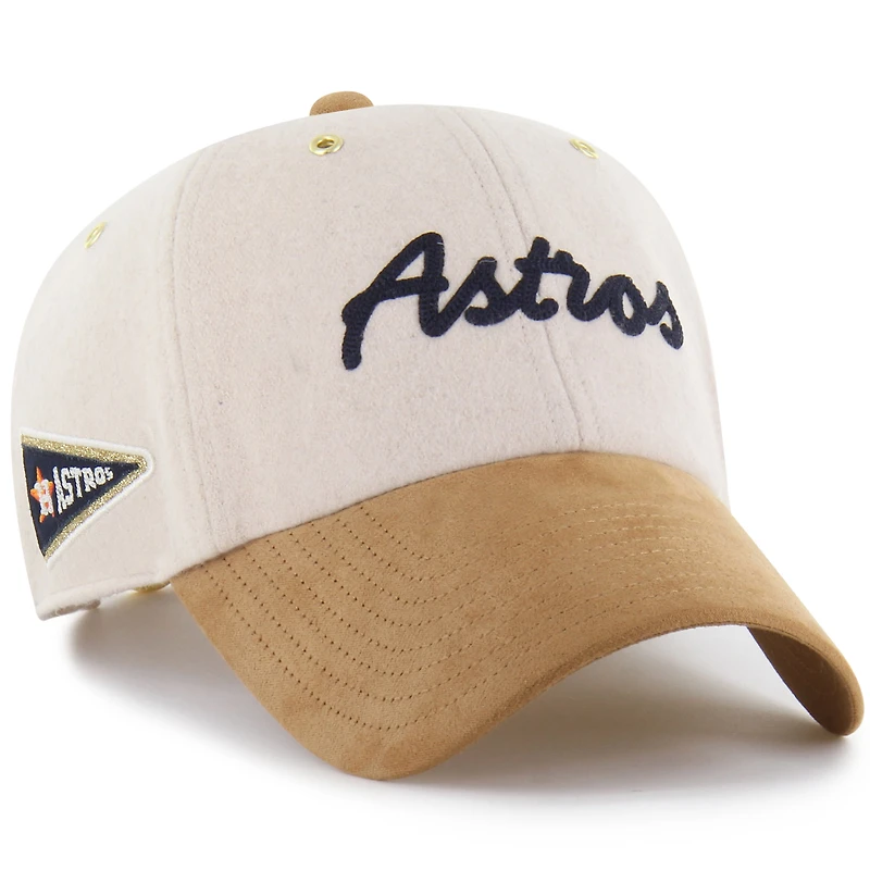 Casquette ajustable '47 x Stoney Clover Lane naturelle/beige Houston Astros avec logo Script Charm Clean Up pour homme