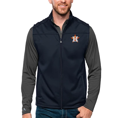Men's Antigua Navy Houston Astros Links Full-Zip Golf Vest