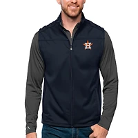 Gilet de golf zippé Antigua bleu marine Houston Astros Links pour homme