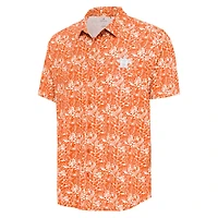 Men's Antigua Orange Houston Astros Resort Button-Up Shirt