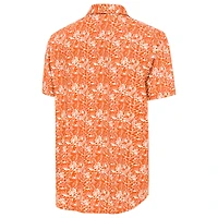 Men's Antigua Orange Houston Astros Resort Button-Up Shirt