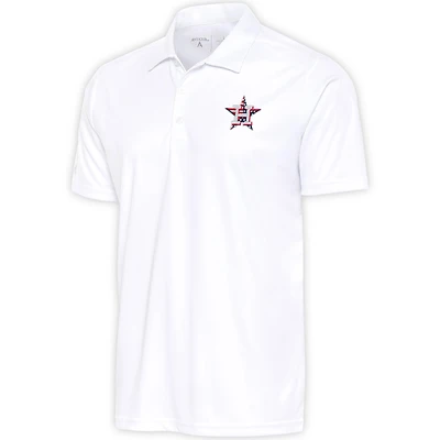 Polo patriotique Apex blanc Antigua pour homme des Astros de Houston