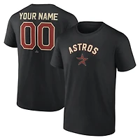 Men's Black Houston Astros Cooperstown Collection Winning Streak Alternate Custom T-Shirt