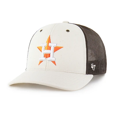 Casquette trucker ajustable Carhartt x '47 pour homme, couleur naturelle/marron, Houston Astros.
