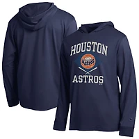 T-shirt à manches longues capuche Champion Navy Houston Astros Cooperstown pour homme