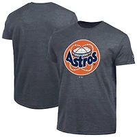 Men's Champion  Navy Houston Astros Cooperstown Logo Tri-Blend T-Shirt