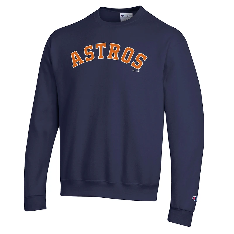 Sweat-shirt Champion bleu marine Houston Astros Powerblend à logo pour homme