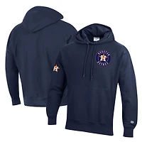 Sweat à capuche Champion bleu marine Houston Astros en chenille tissée inversée pour homme