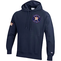 Sweat à capuche Champion bleu marine Houston Astros en chenille tissée inversée pour homme
