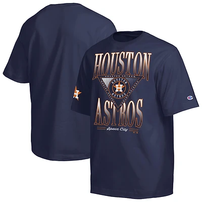 Men's Champion Navy Houston Astros Traditions Two Locations T-Shirt