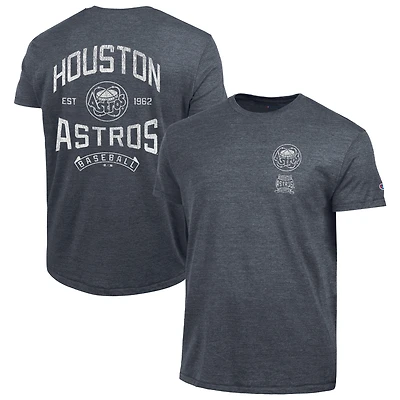 Men's Champion Navy Houston Astros Vintage 3-Hit Tri-Blend T-Shirt
