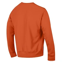 Men's Champion  Orange Houston Astros Reverse Weave Chenille Sweatshirt