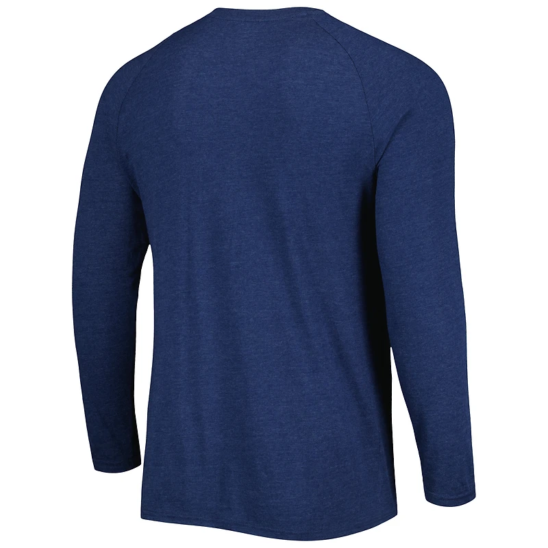 Concepts Sport - T-shirt Henley à manches longues et raglan Houston Astros Inertia pour homme, bleu marine